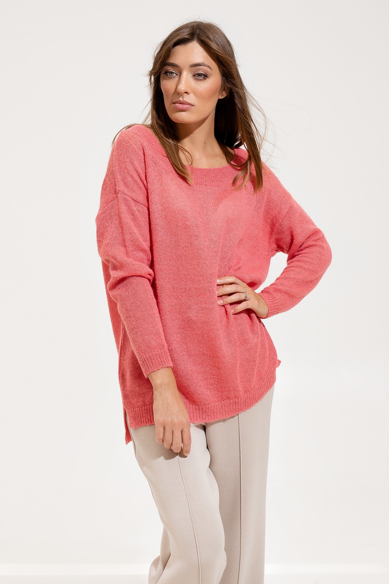 Oversize Mohair Coral